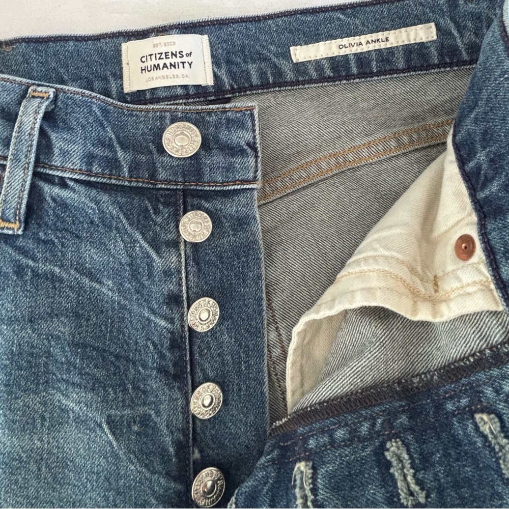 Citizens of Humanity Olivia Ankle Slim Jeans‎ High-Rise Blue Size 24 - Picture 8 of 9